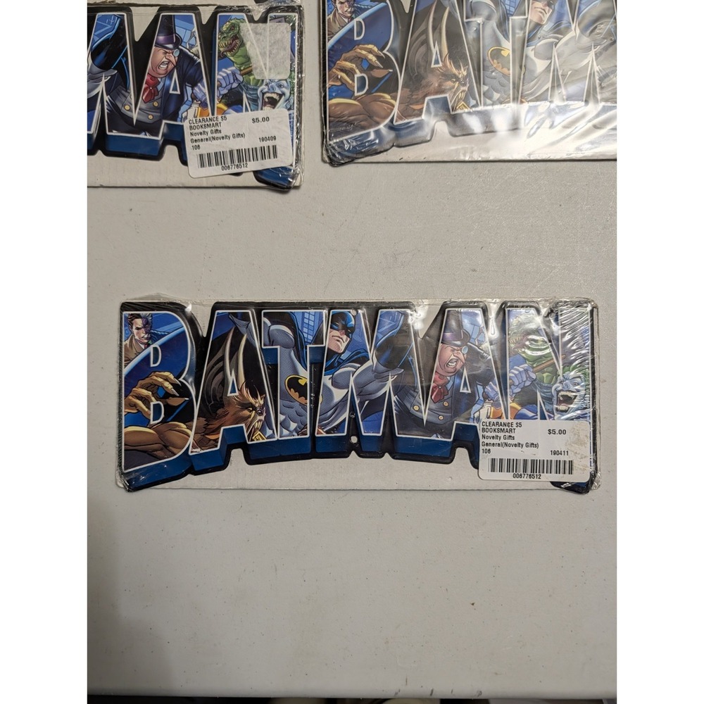 BATMAN Tin Sign DC‎ Comics Metal Game Room Wall Art Man Cave Decor 9.75x3.5